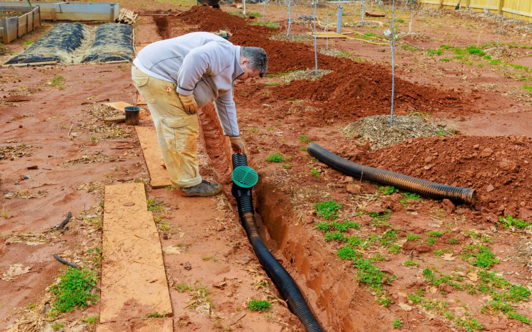 landscapers in Slidell creating drainage solutions